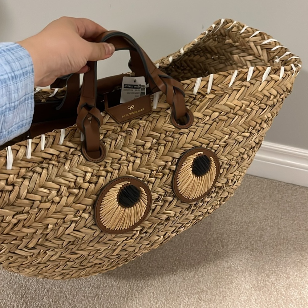 Anya Hindmarch Woven Straw Tote Bag New beach bag w tag! Super cute summer bag